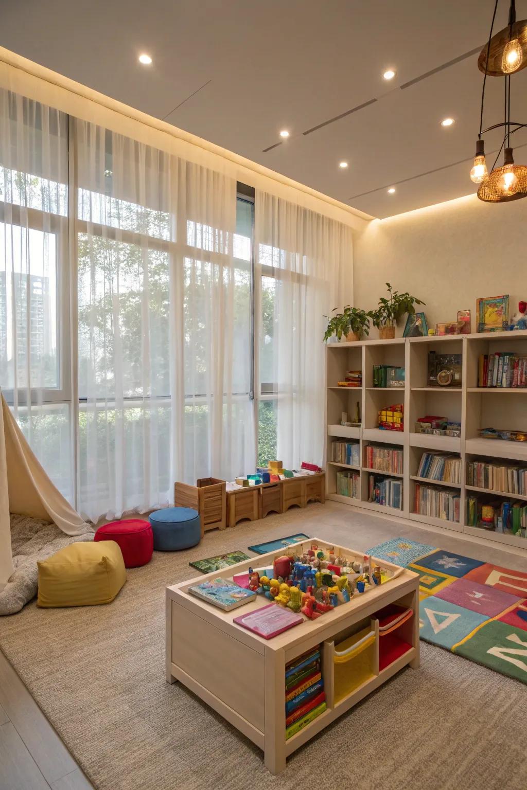 A flexible floor plan that adapts to changing play needs.