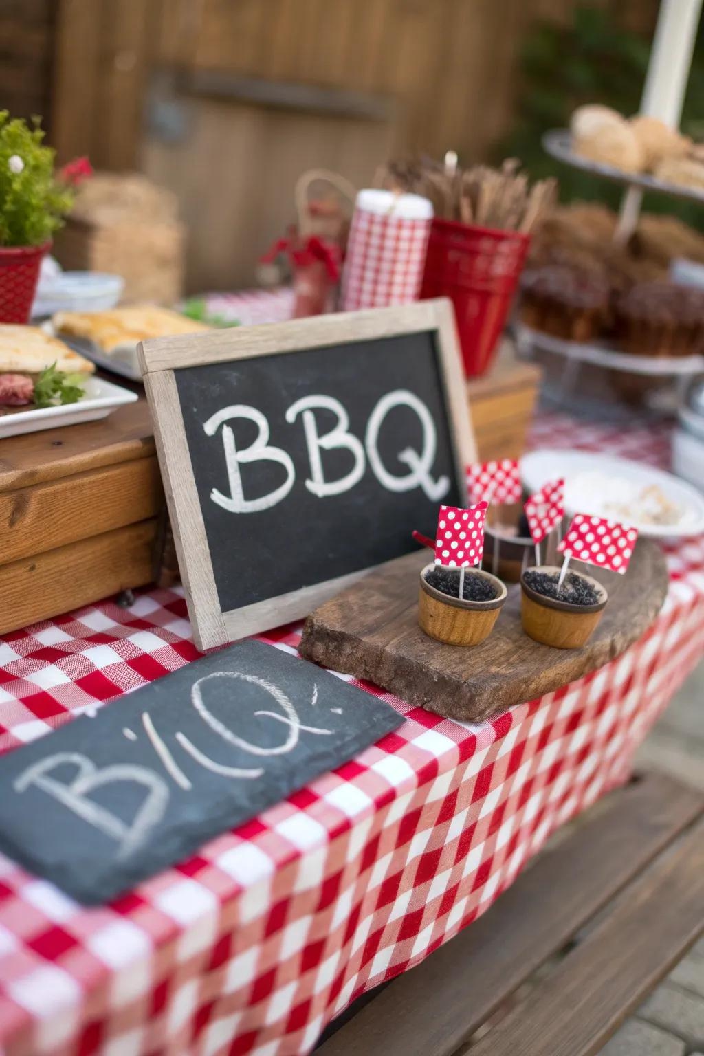 Grilling-inspired trimmings complete the presentation.
