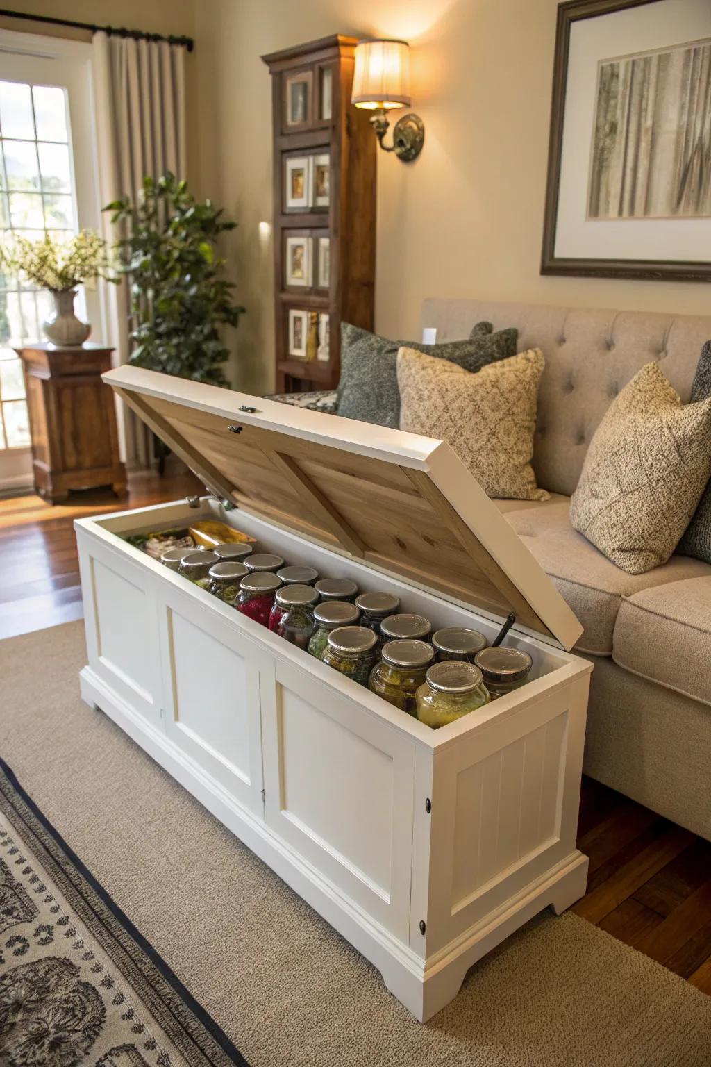 Add something special with hidden spaces in furniture.