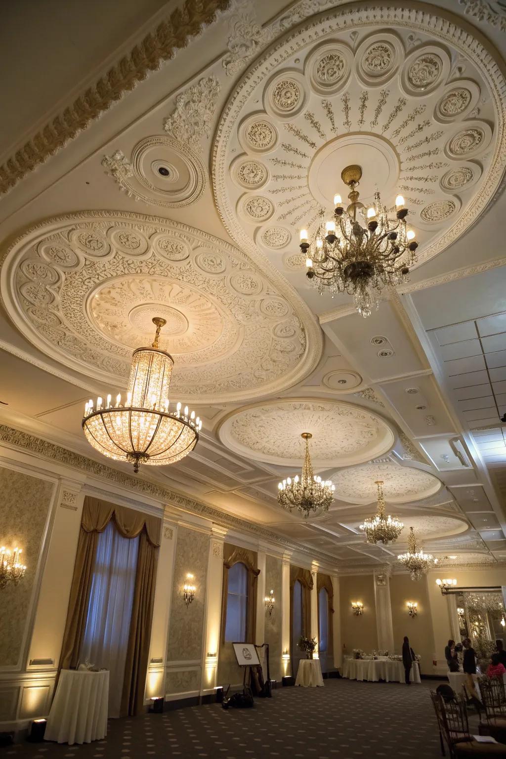 Ceiling accents can be transformed into art.