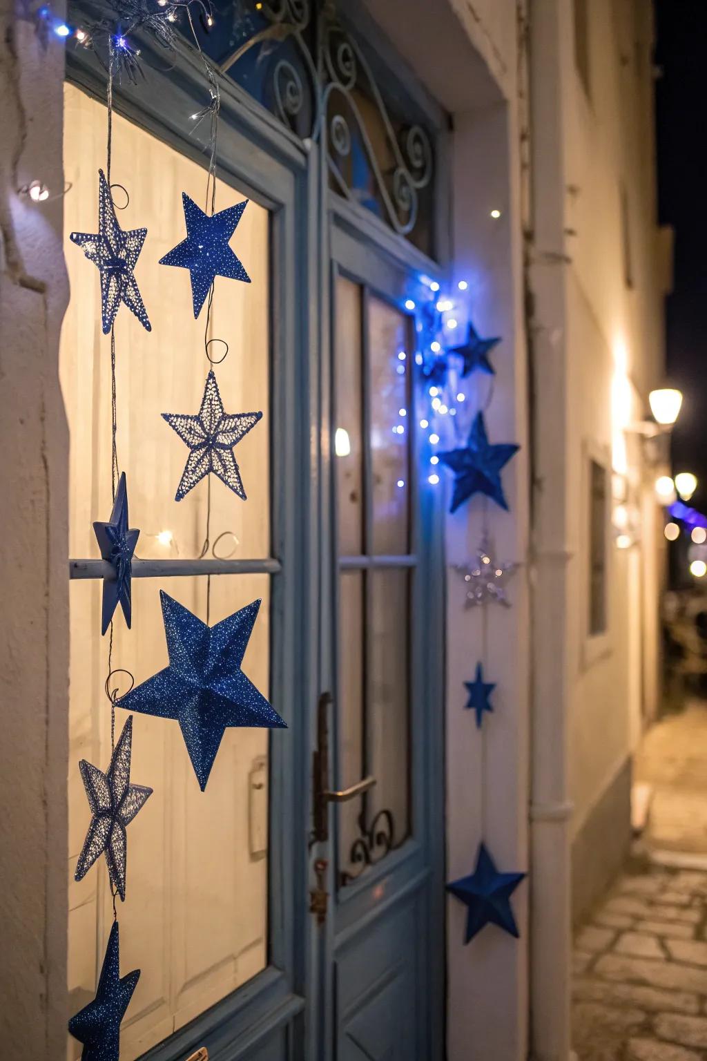 A starry cosmic theme conveys serenity and aesthetic to this celebratory portal.