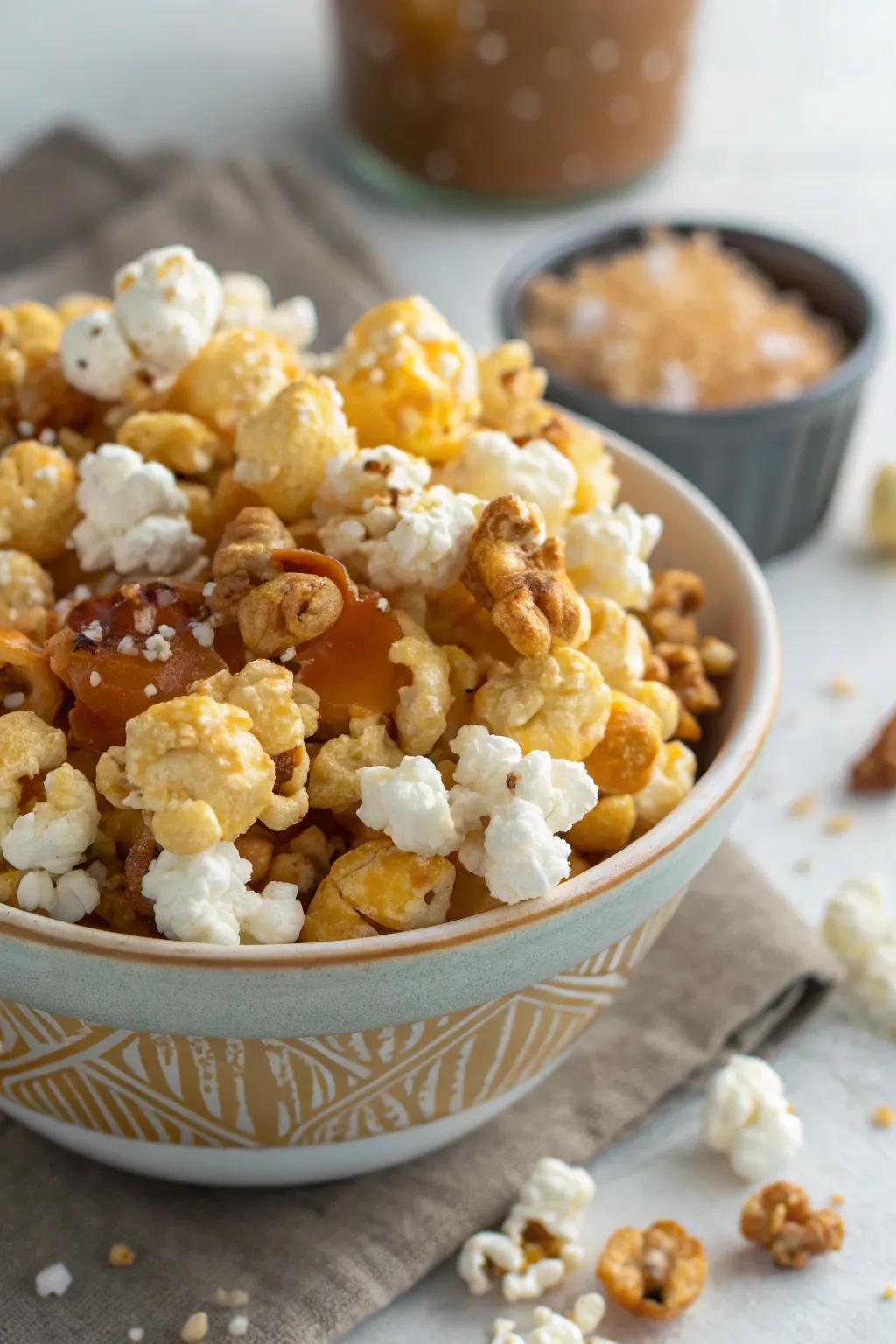 Salted sweet kernels, giving a delicious twist on a traditional snack.