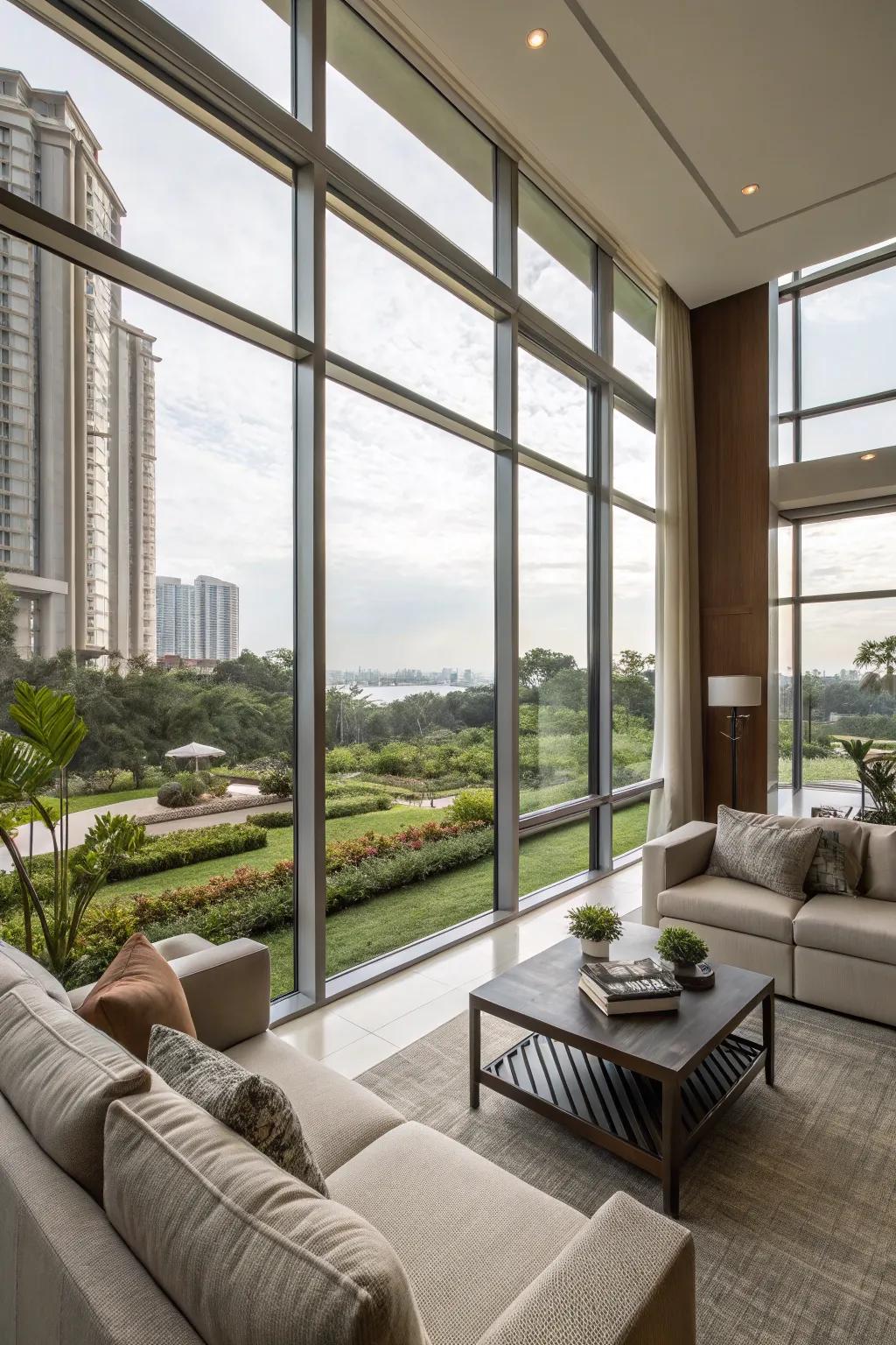 Maximize outdoor panoramas for a fluid connection.