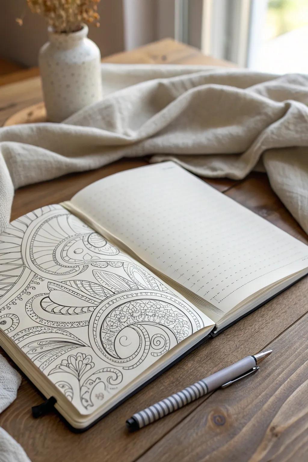 Unwind and find peace in every swirl and line&mdash;discover the art of calming scrawling.