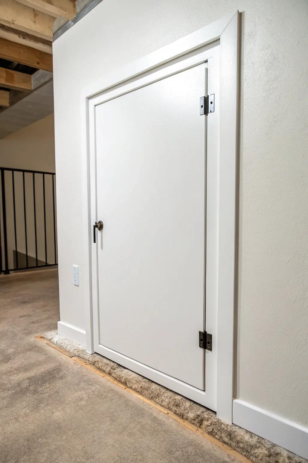 Inconspicuous connector rods provide a neat, uncluttered appearance to doors.
