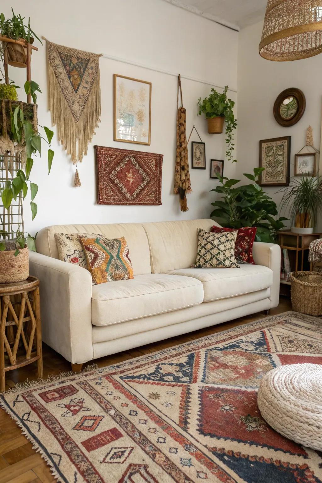 Bohemian vogue imparts an artistic and free-spirited touch.