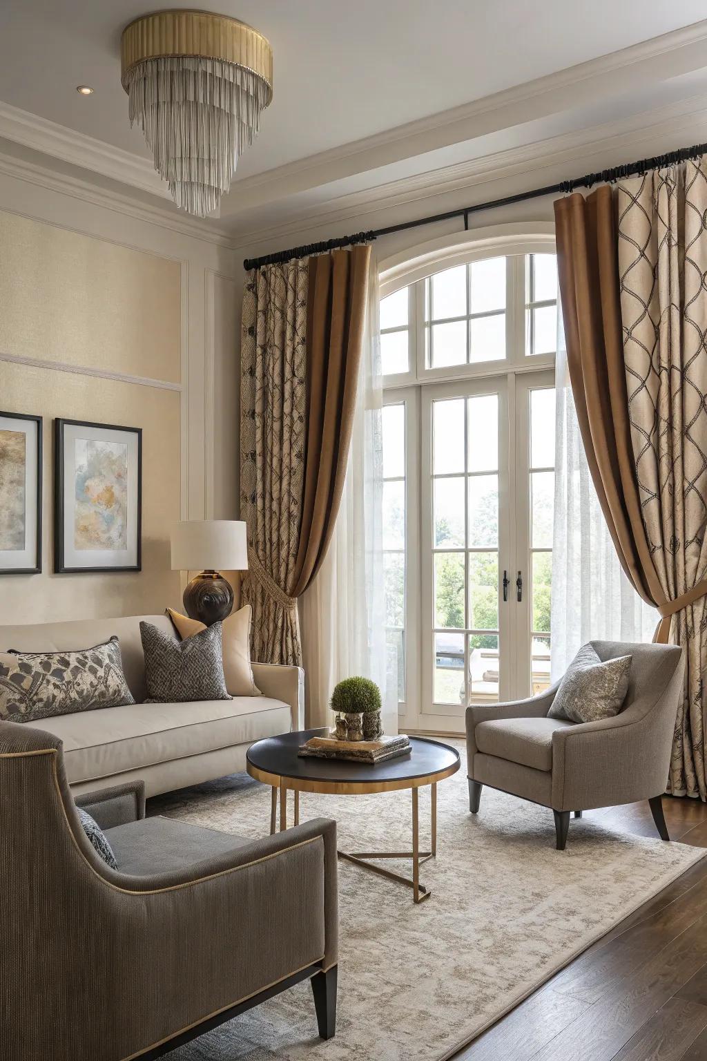 Curtain pole styles add variety and character to your decor.