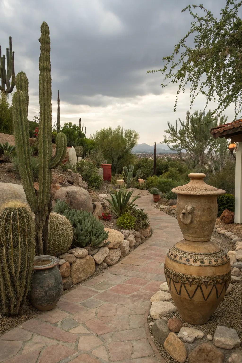Creative expressions evocative of the desert's spirit, imbuing distinct character within the panorama.