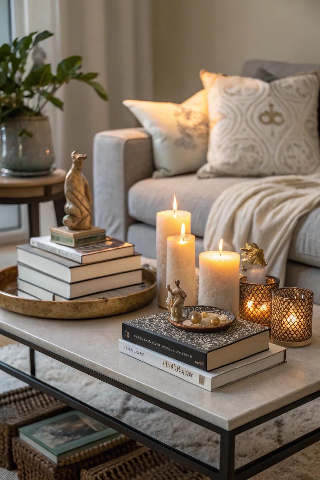 A center table blending aesthetics with functionality.