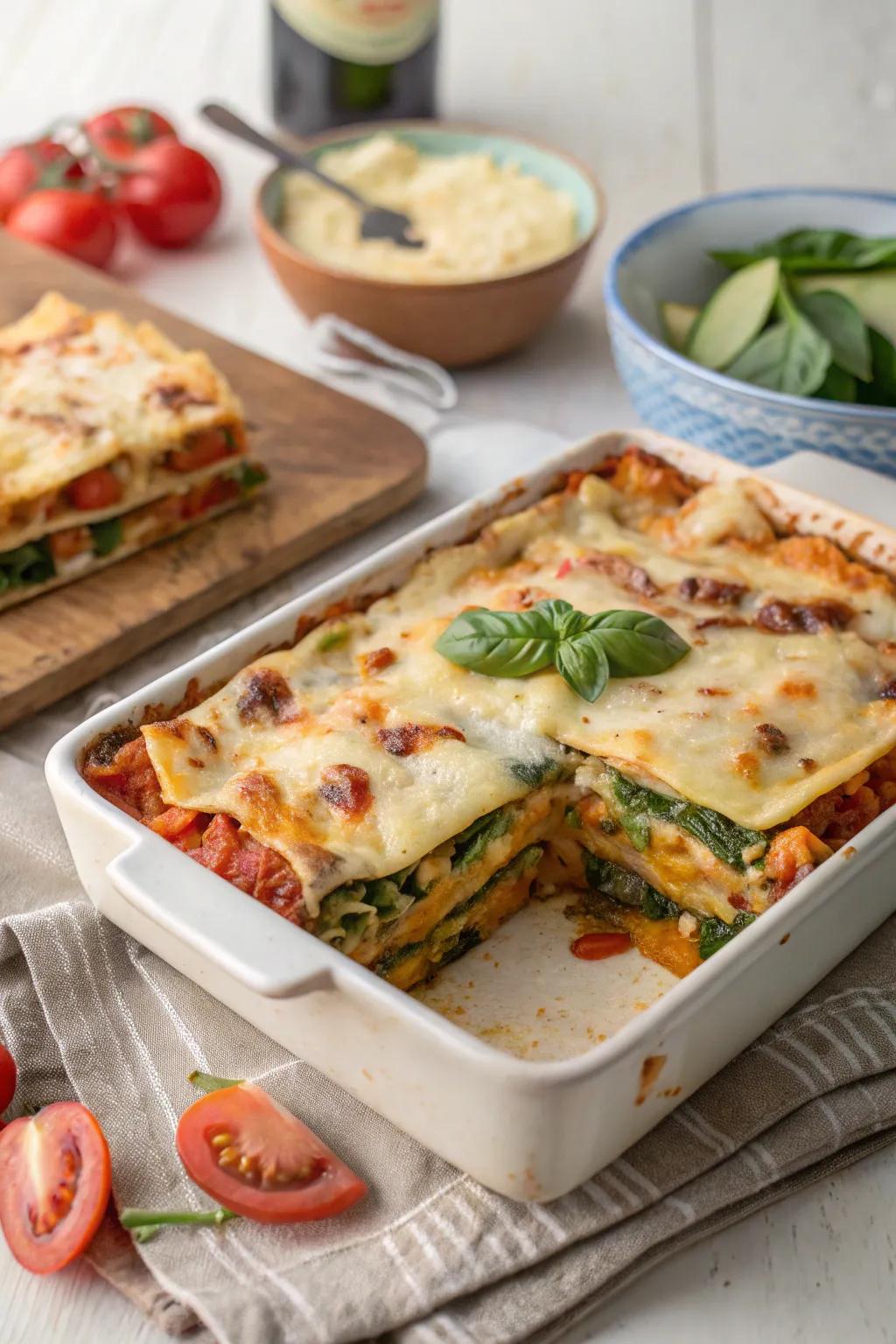 Veggie and cheese bake, an amazing fusion of flavours.