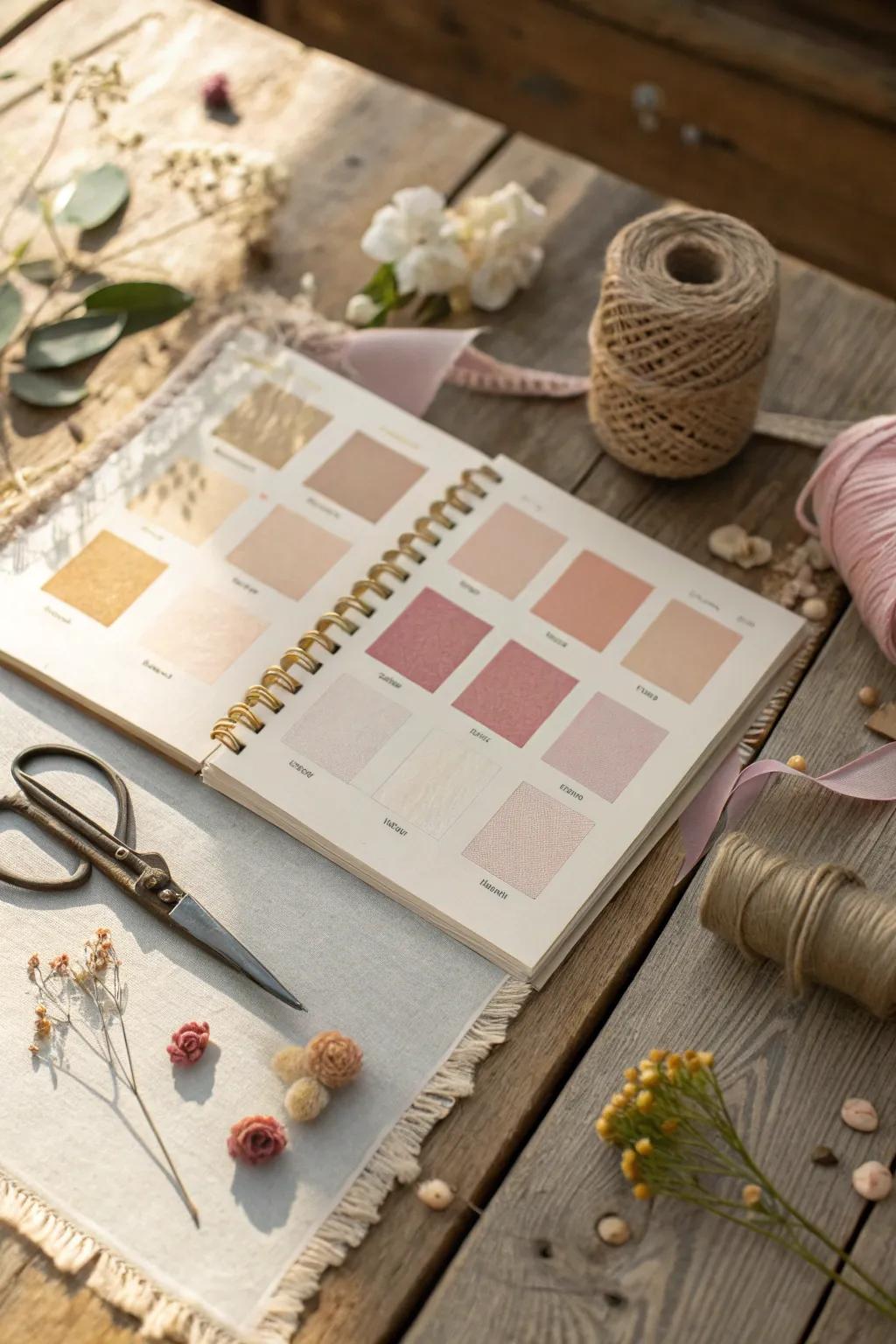 Create your inspiration: a calm simple emotion board for your journal.