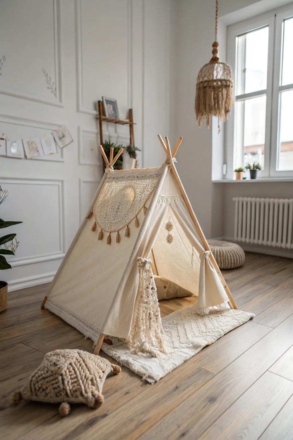 Craft a welcoming retreat for your furry companion with this endearing self-made pet tent. 🐾✨ #ScandinavianStyle #MinimalistDesign