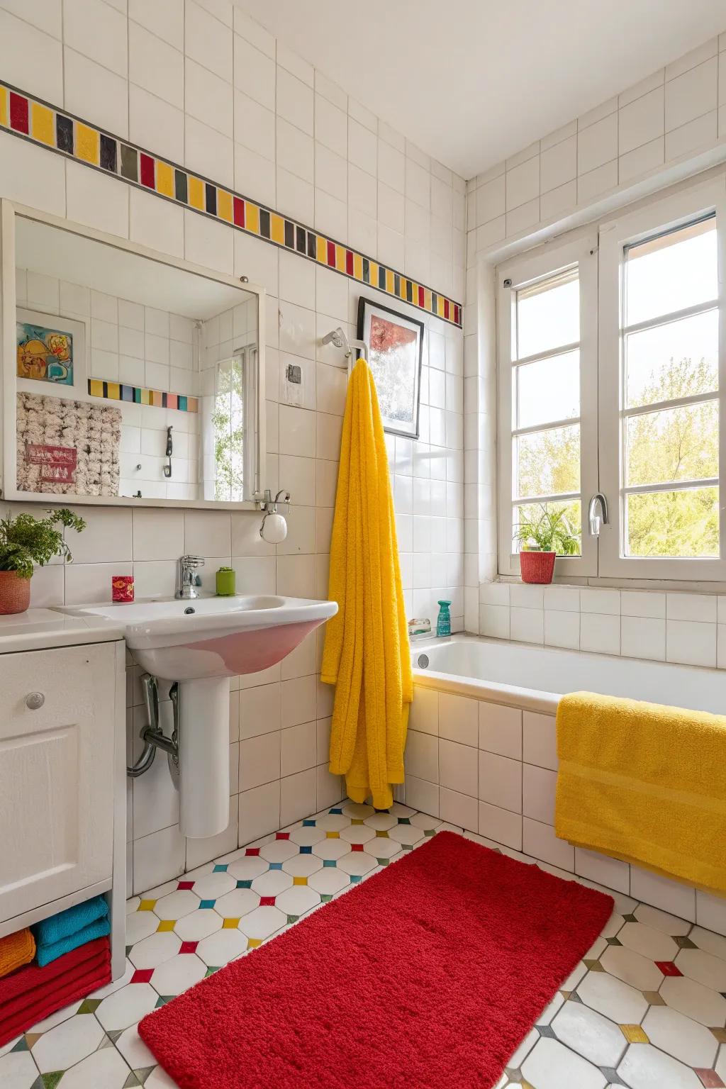 Surprise through a burst of color.