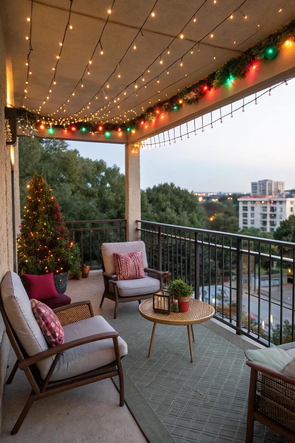 Create a cozy outdoor space for festive gatherings.