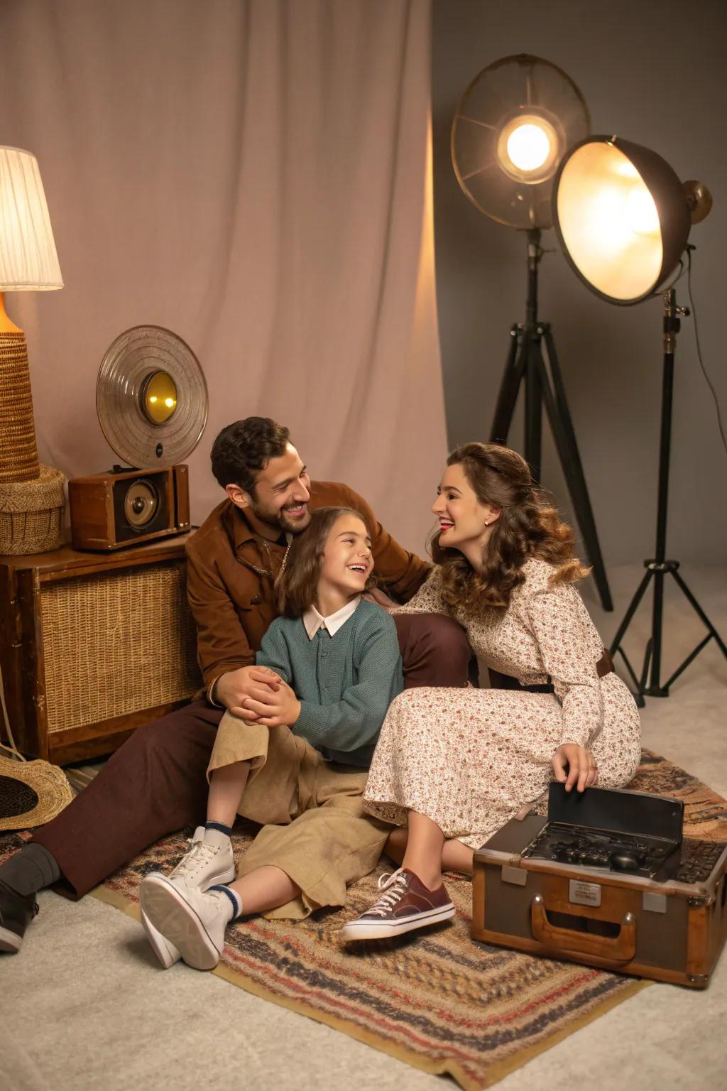 Earthy retro vibes infuse warmth and nostalgia to studio pictures.