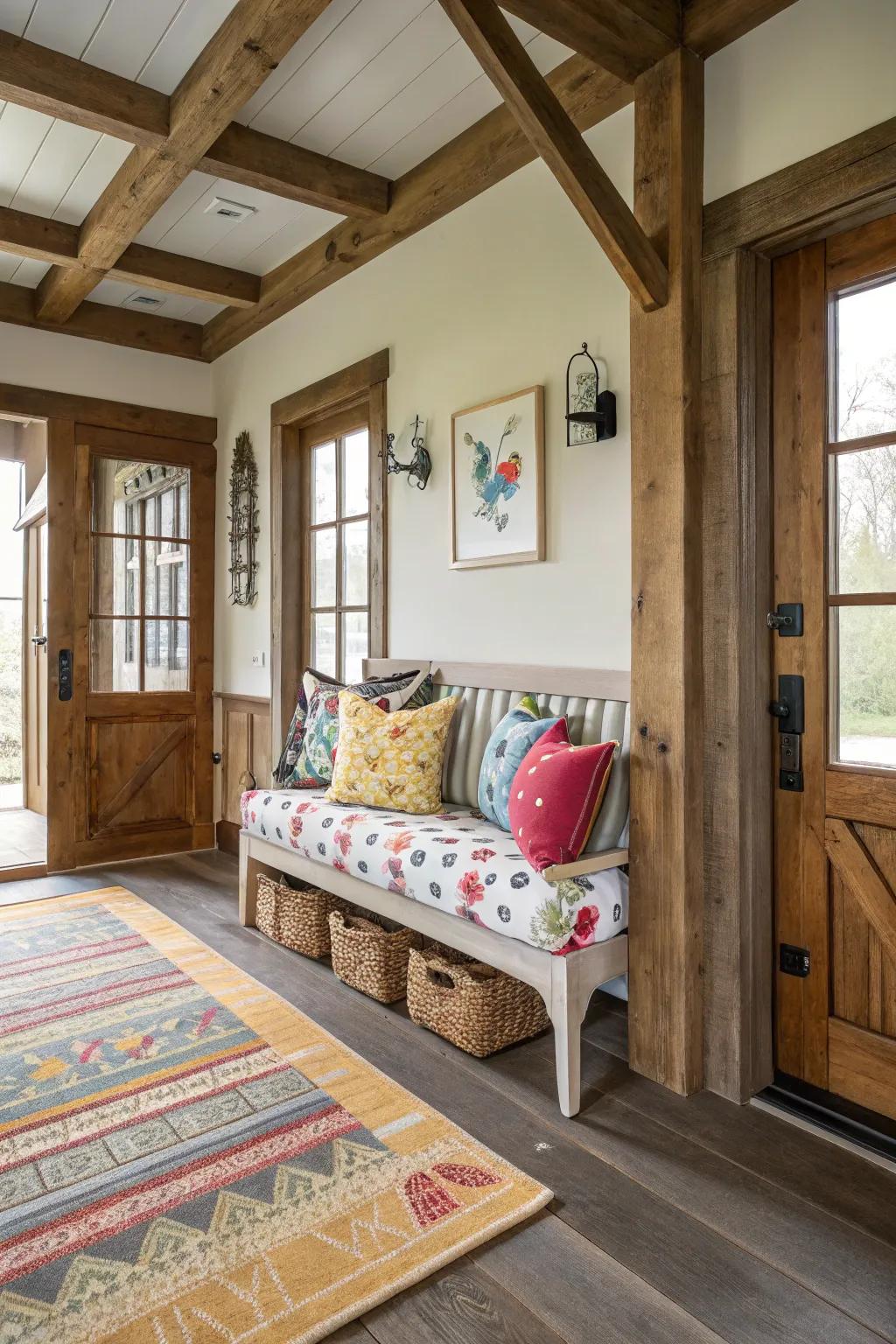 Whimsical touches on the bench add delight and surprise.