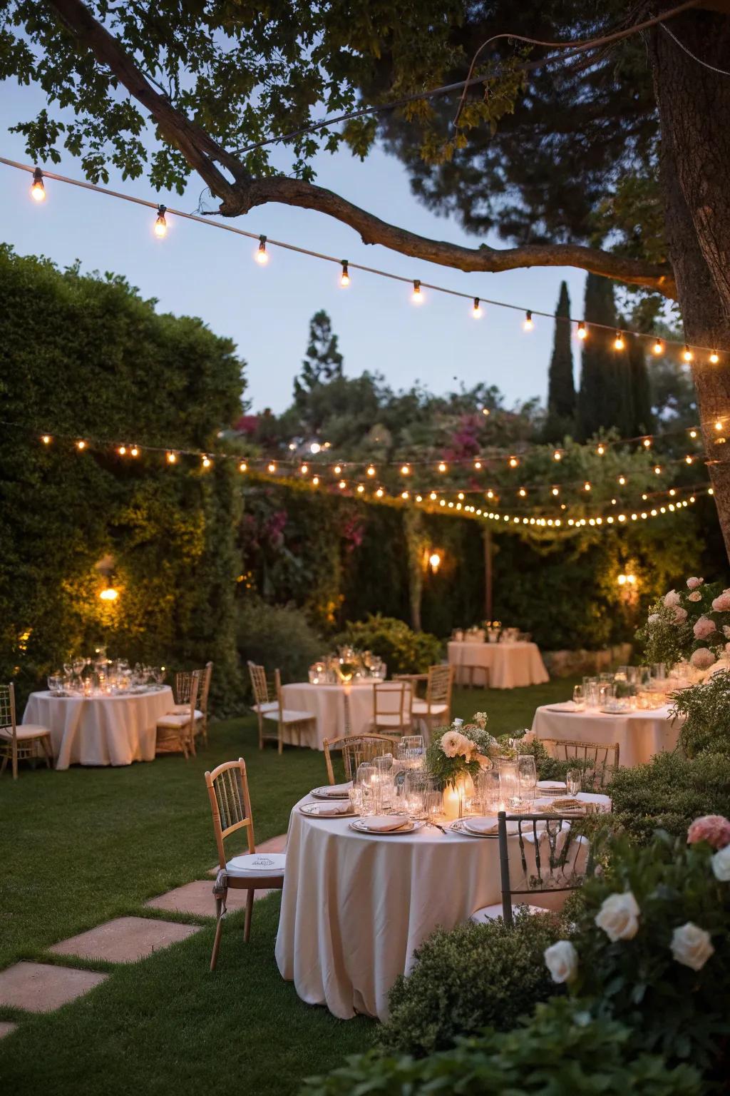 An eventide garden celebration fashions a magical autumn evening.