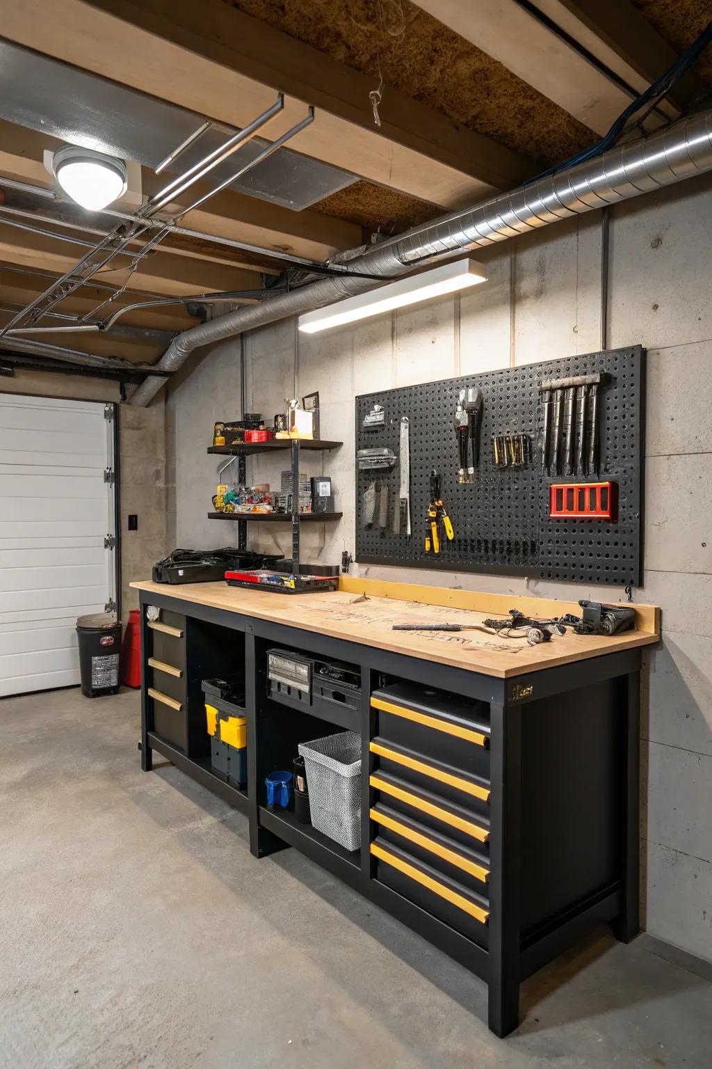 Release your inventiveness within a subterranean work space.