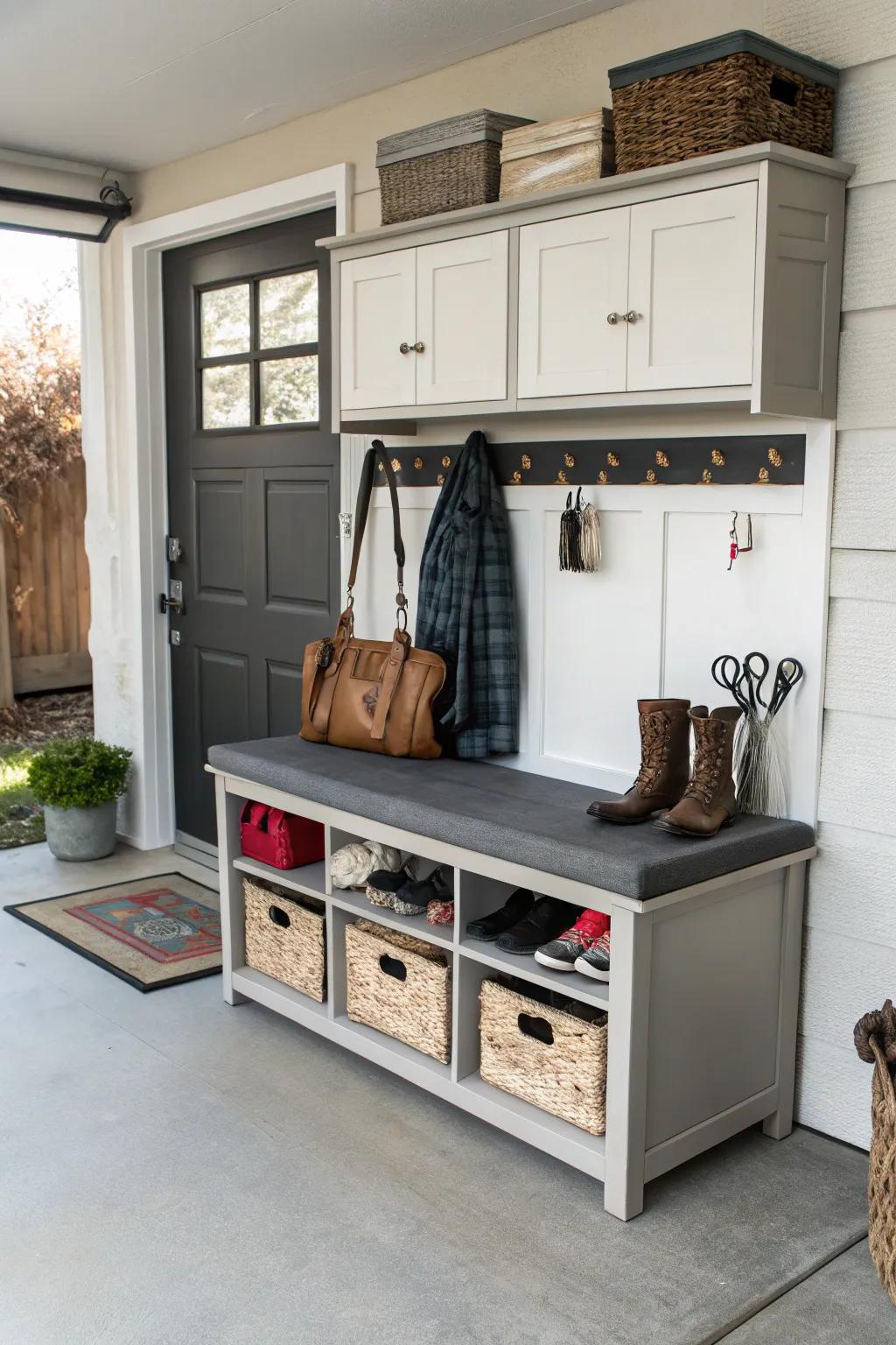 Multi-purpose furniture maximizes space efficiency and utility.