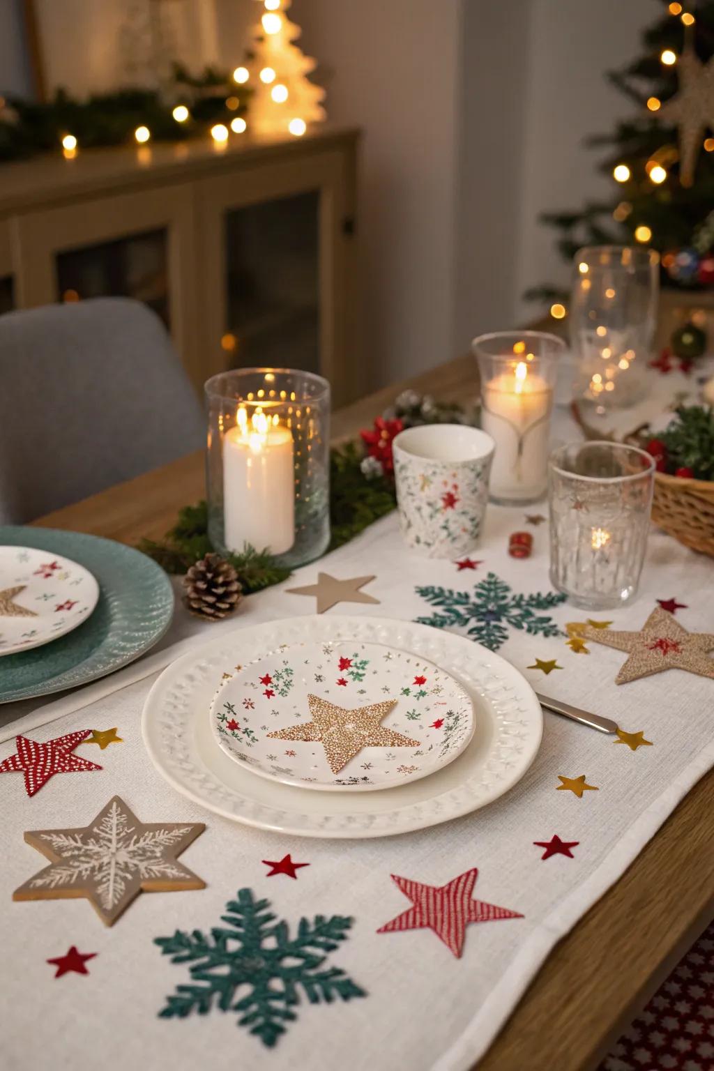 Themed add-ons like snowflakes add a festive touch.