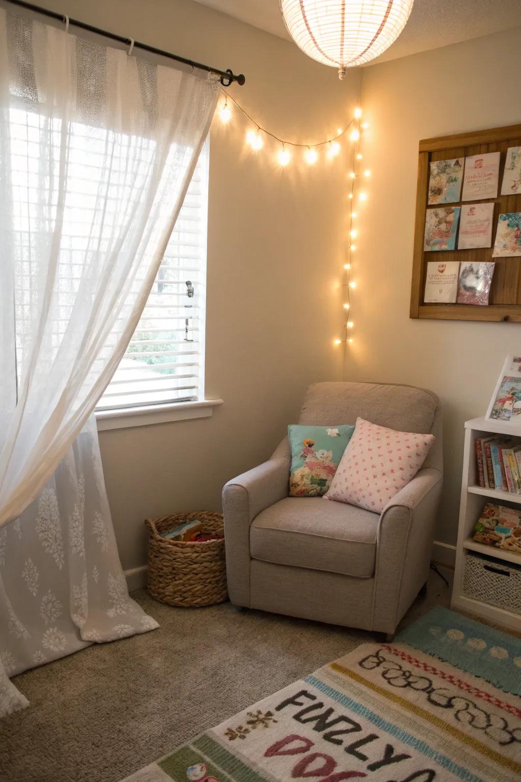 Quiet zones provide a place for children to relax and reflect.