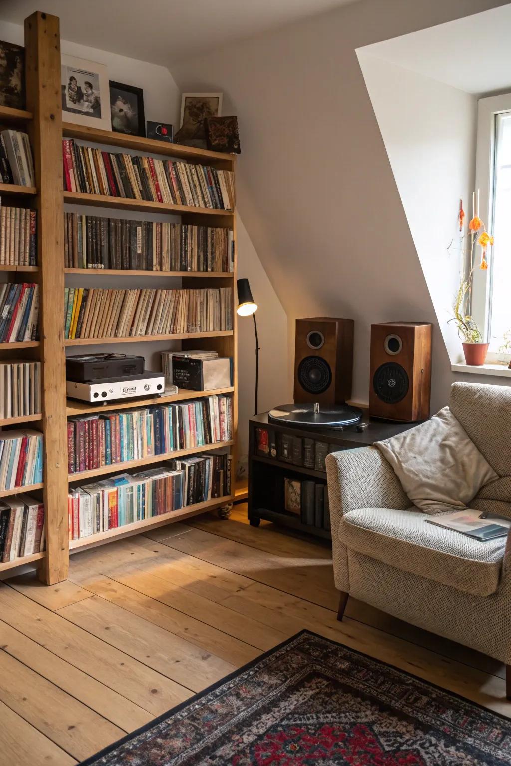 A sound corner enriches the library experience.