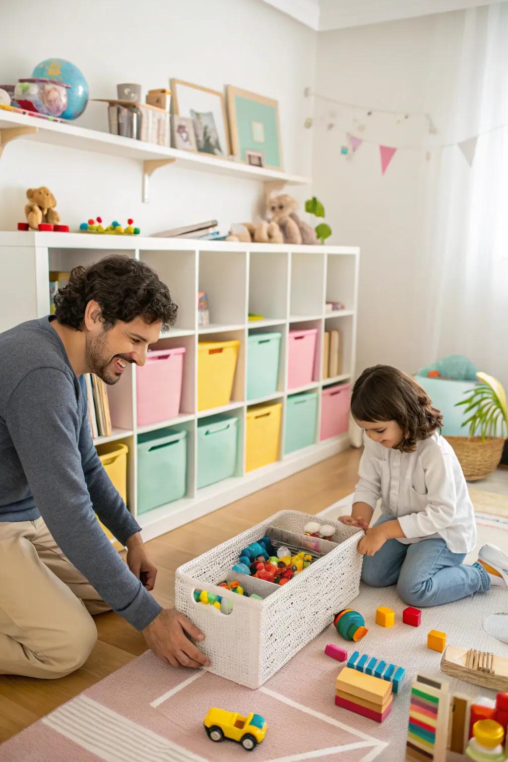 Regular decluttering ensures a tidy and organized room.