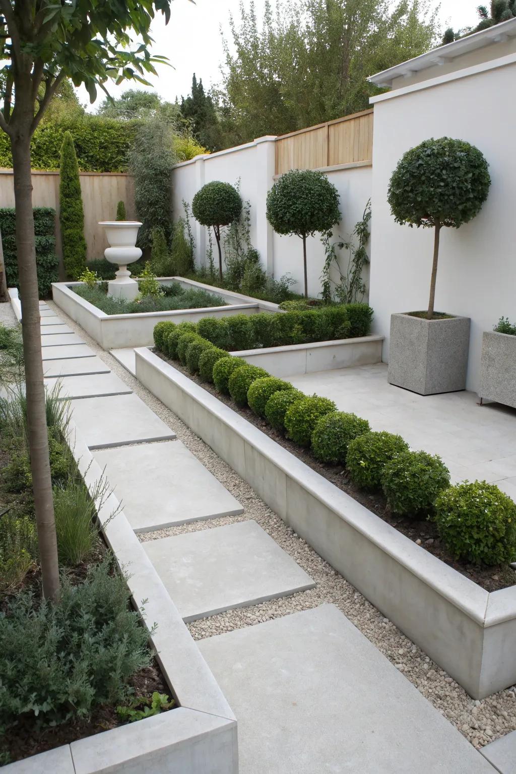 Concrete offers tidy beauty.