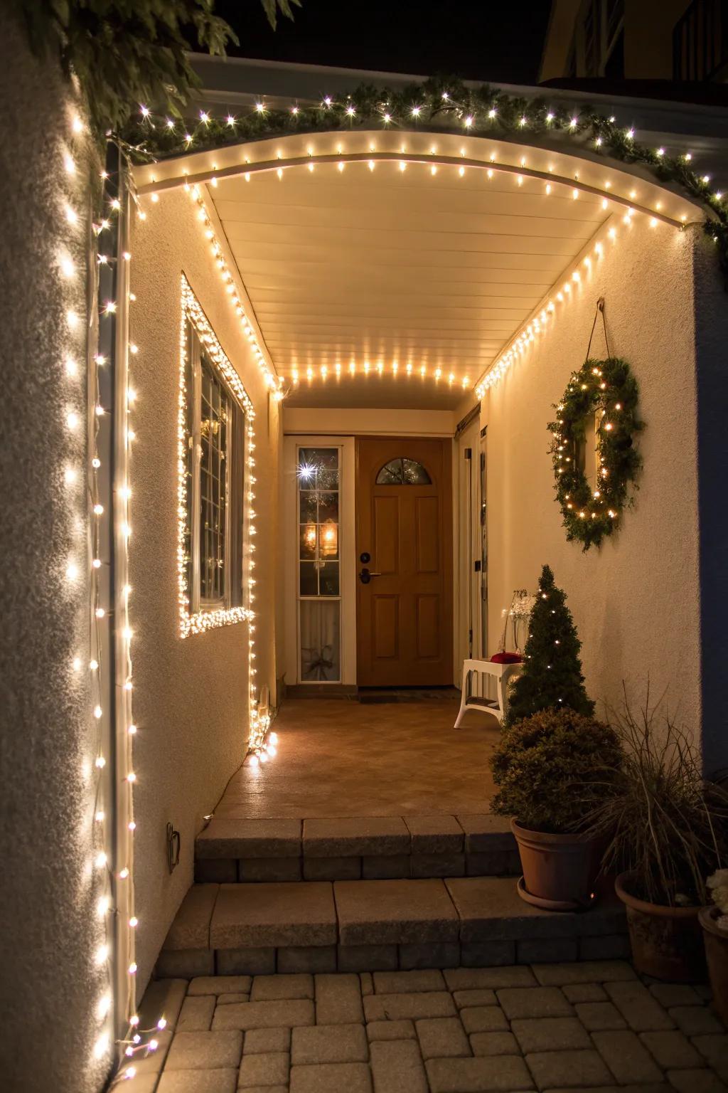 Welcoming entryways showcasing stylish LED lighting.
