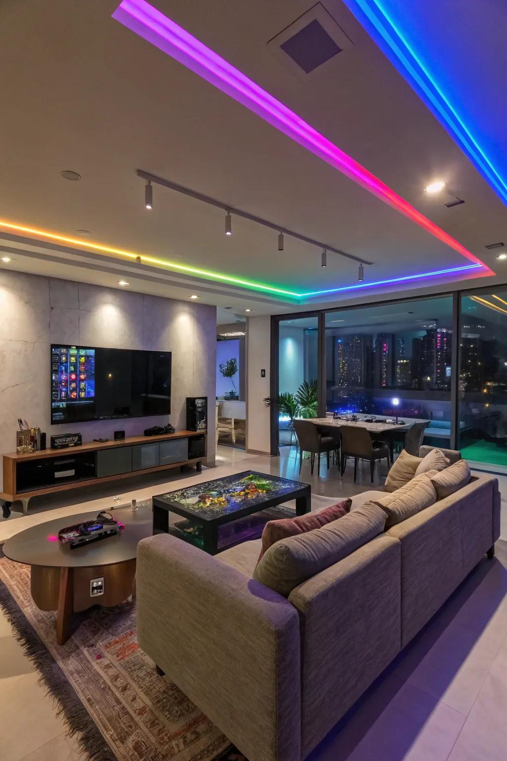 LED band lights contribute vibrant hue, engendering dynamic atmospheres.
