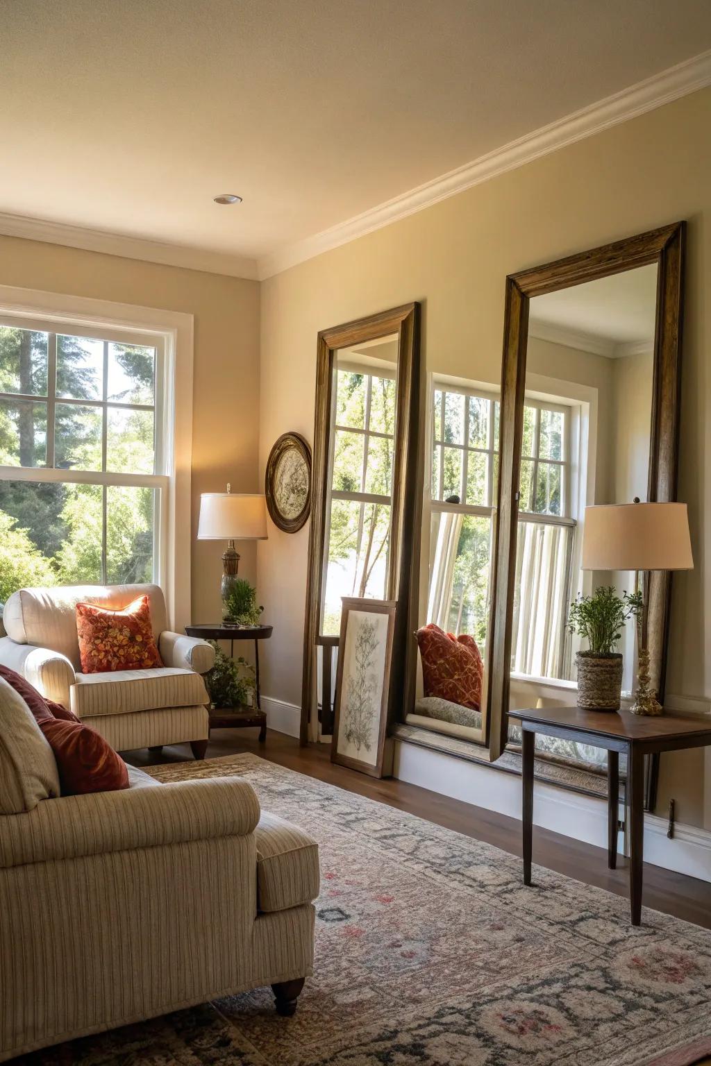 Employ mirrors to maximize natural light, brightening your room.