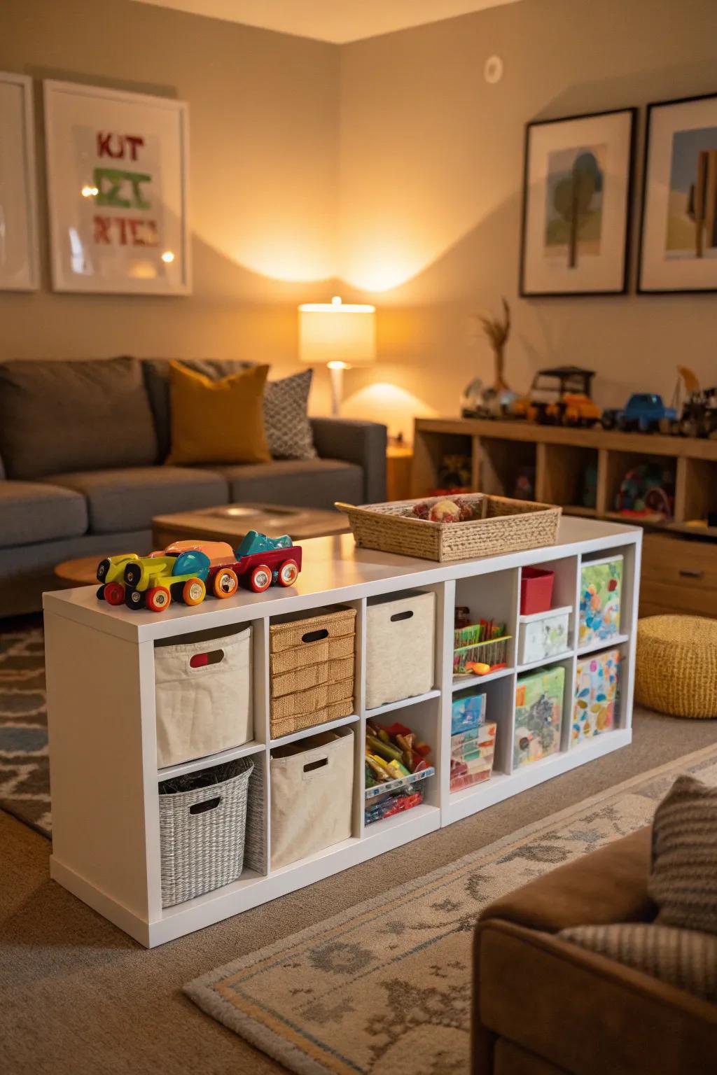 Modular systems offer versatile and adaptable toy storage.