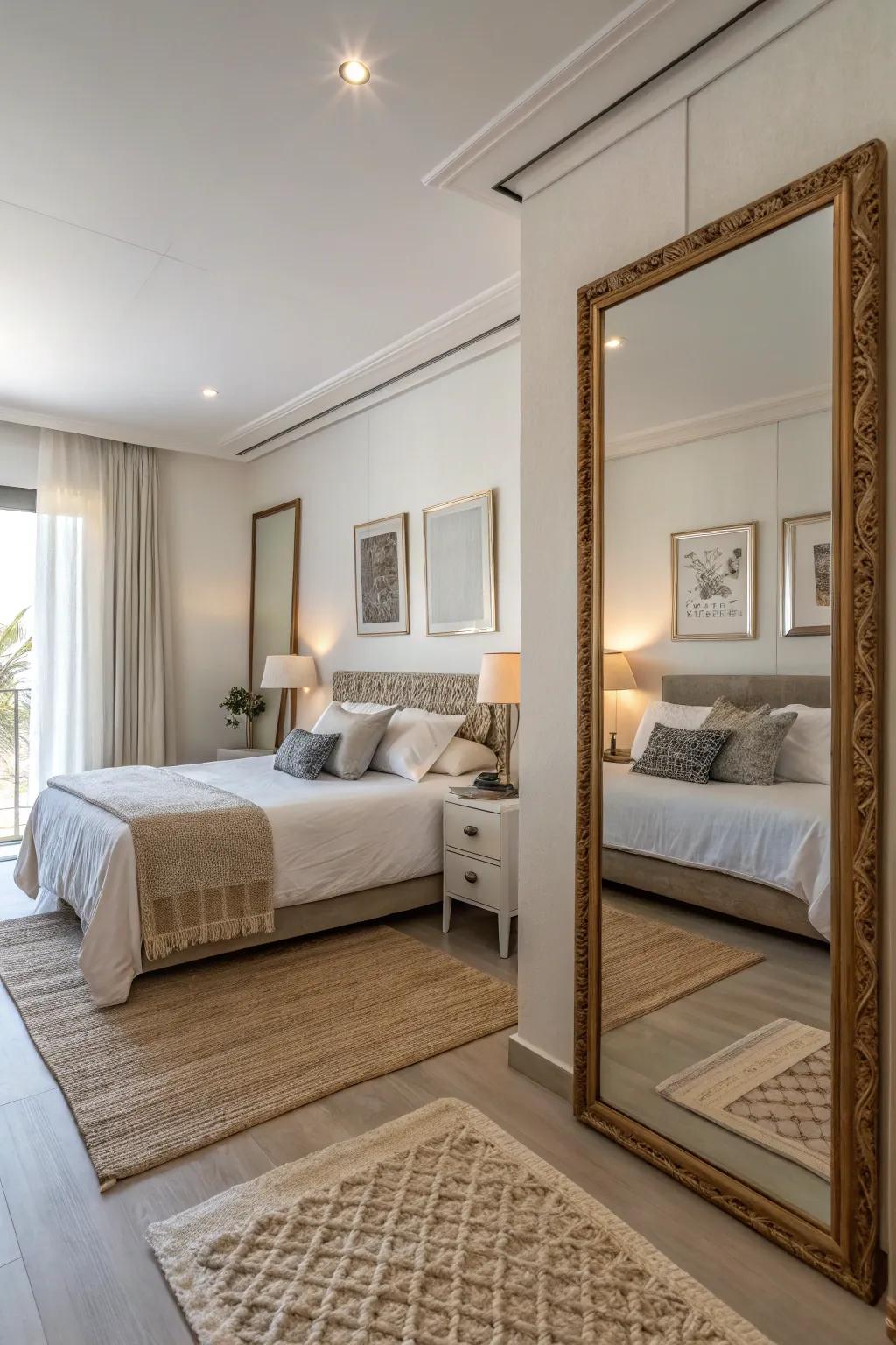 Minimalist rimmed reflectors incorporate subtle elegance into any decor style.