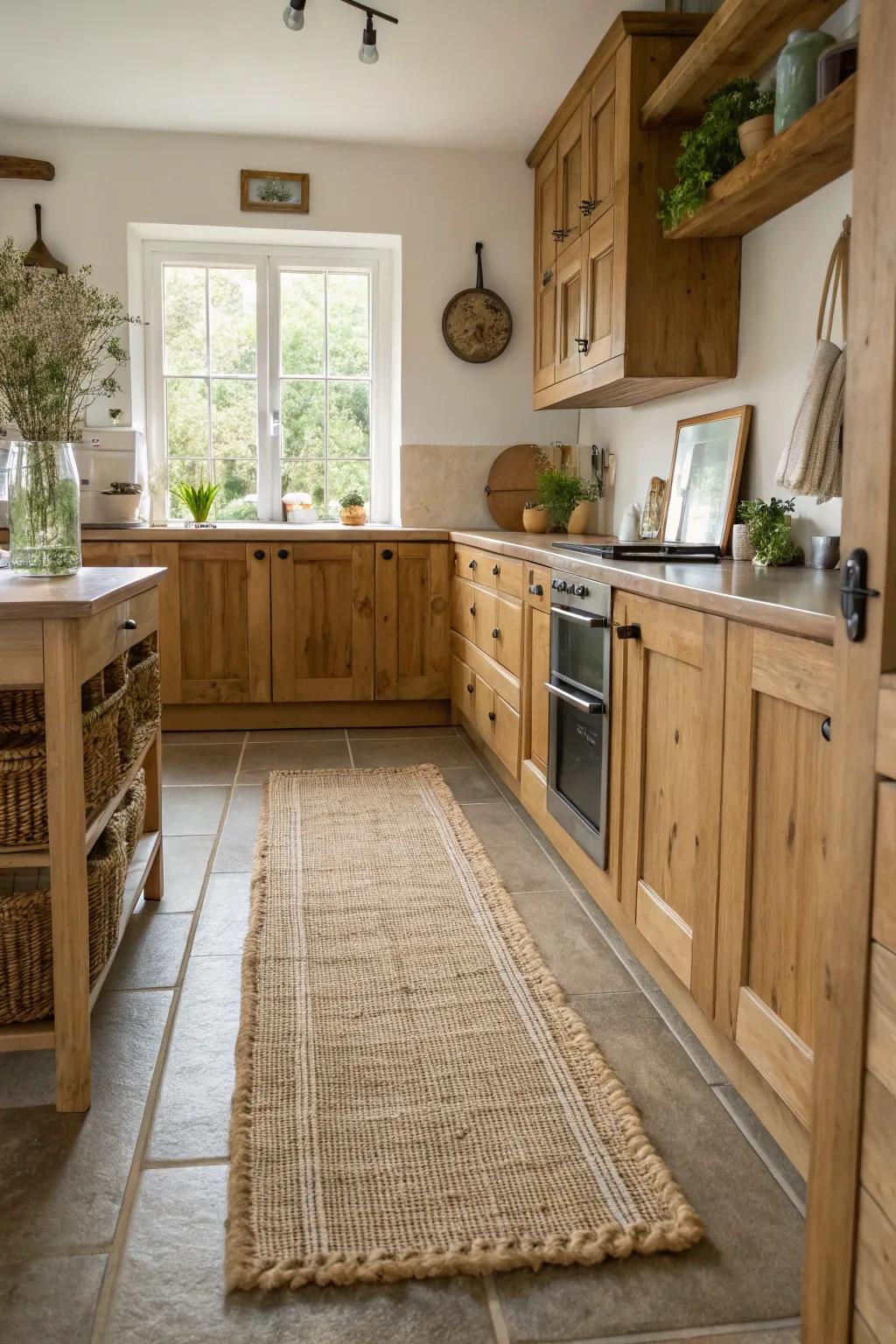 Jute rugs provide a natural, organic aesthetic.