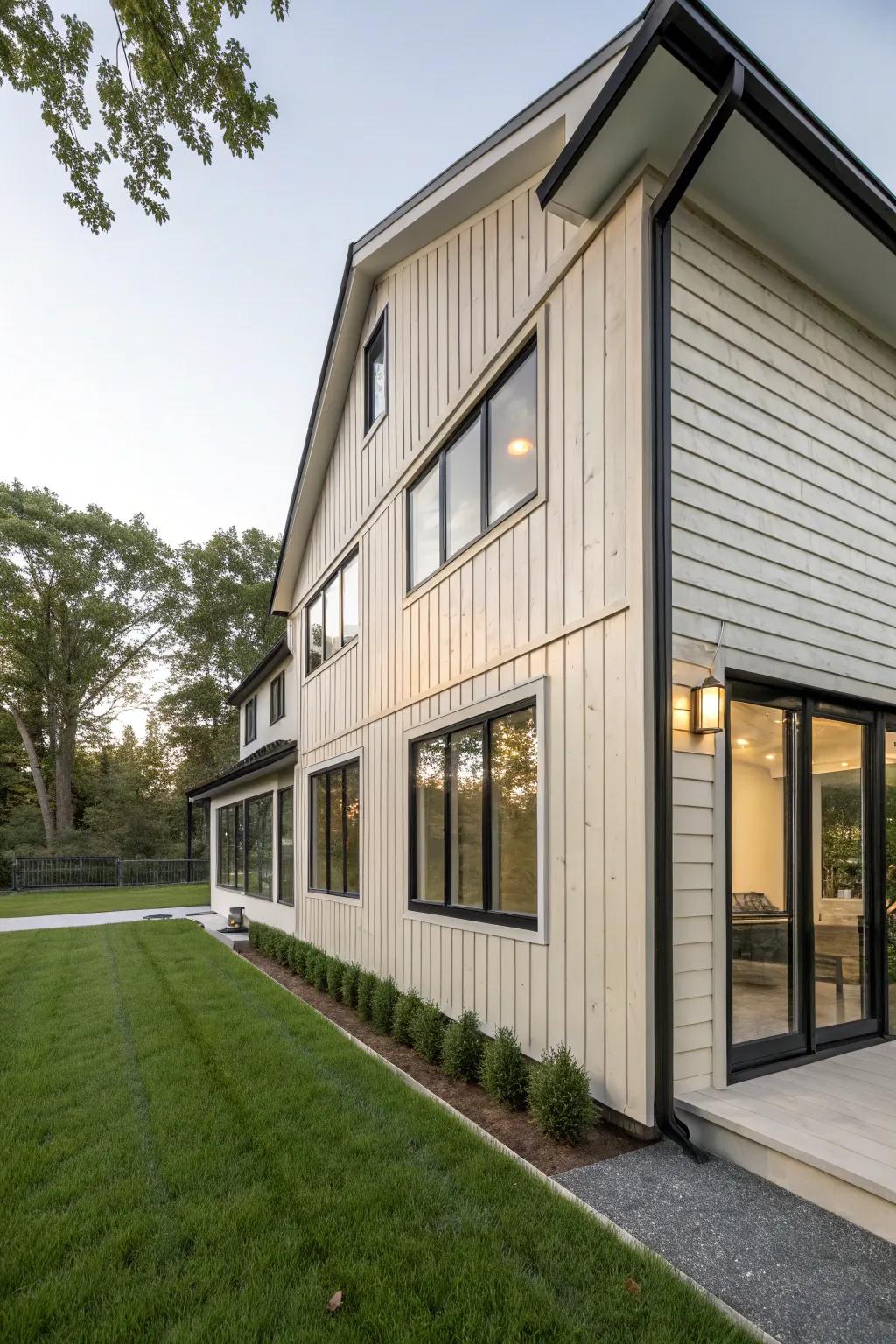 Refined look with vertical tongue and groove siding