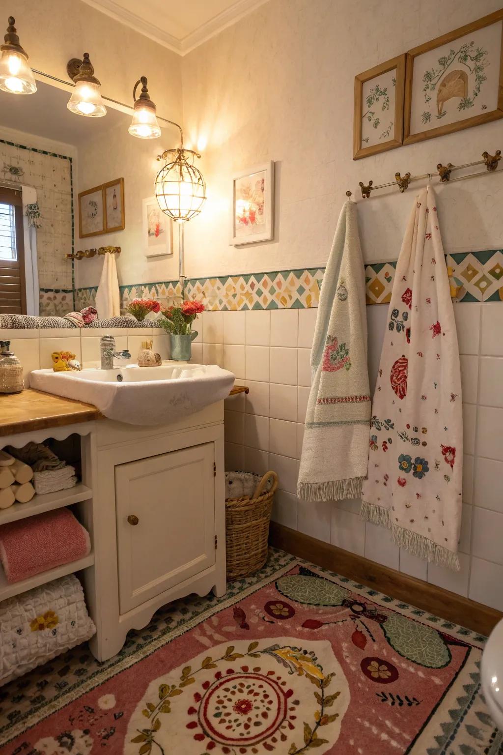 Pieces adding playful vintage charm.