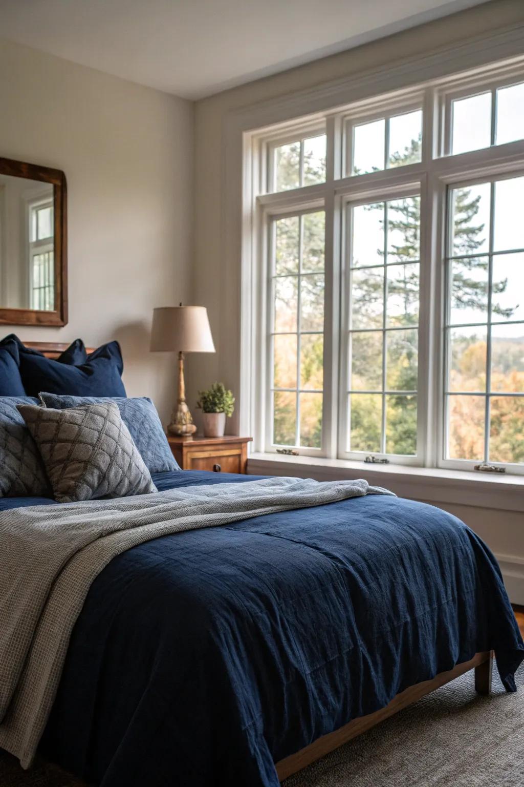 Enhance navy's beauty with natural light exposure.