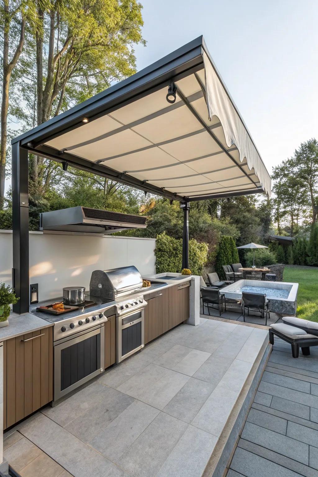 Retractable awnings deliver adaptable shade solutions.
