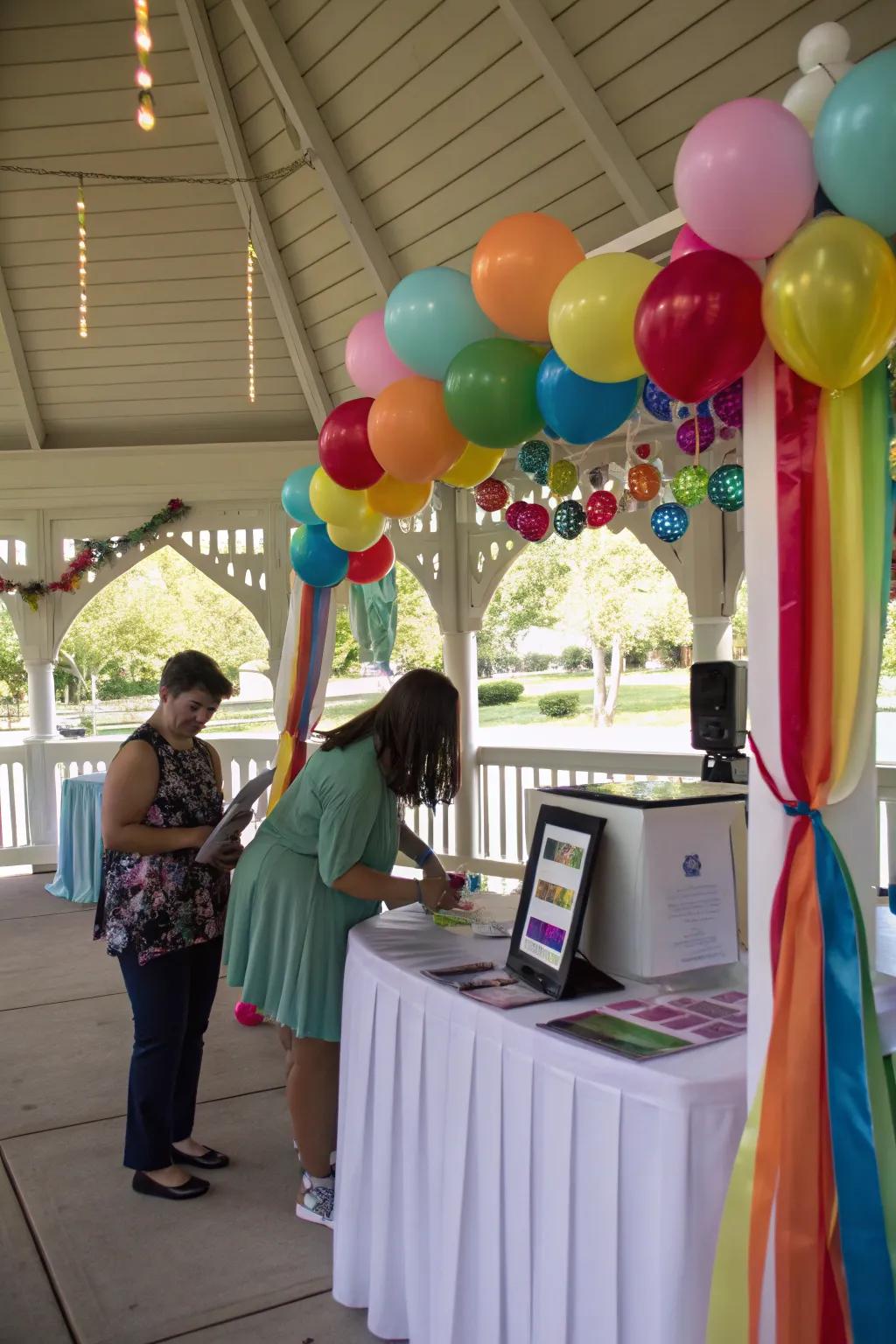 Hands-on decor areas provide entertainment and memorable keepsakes.