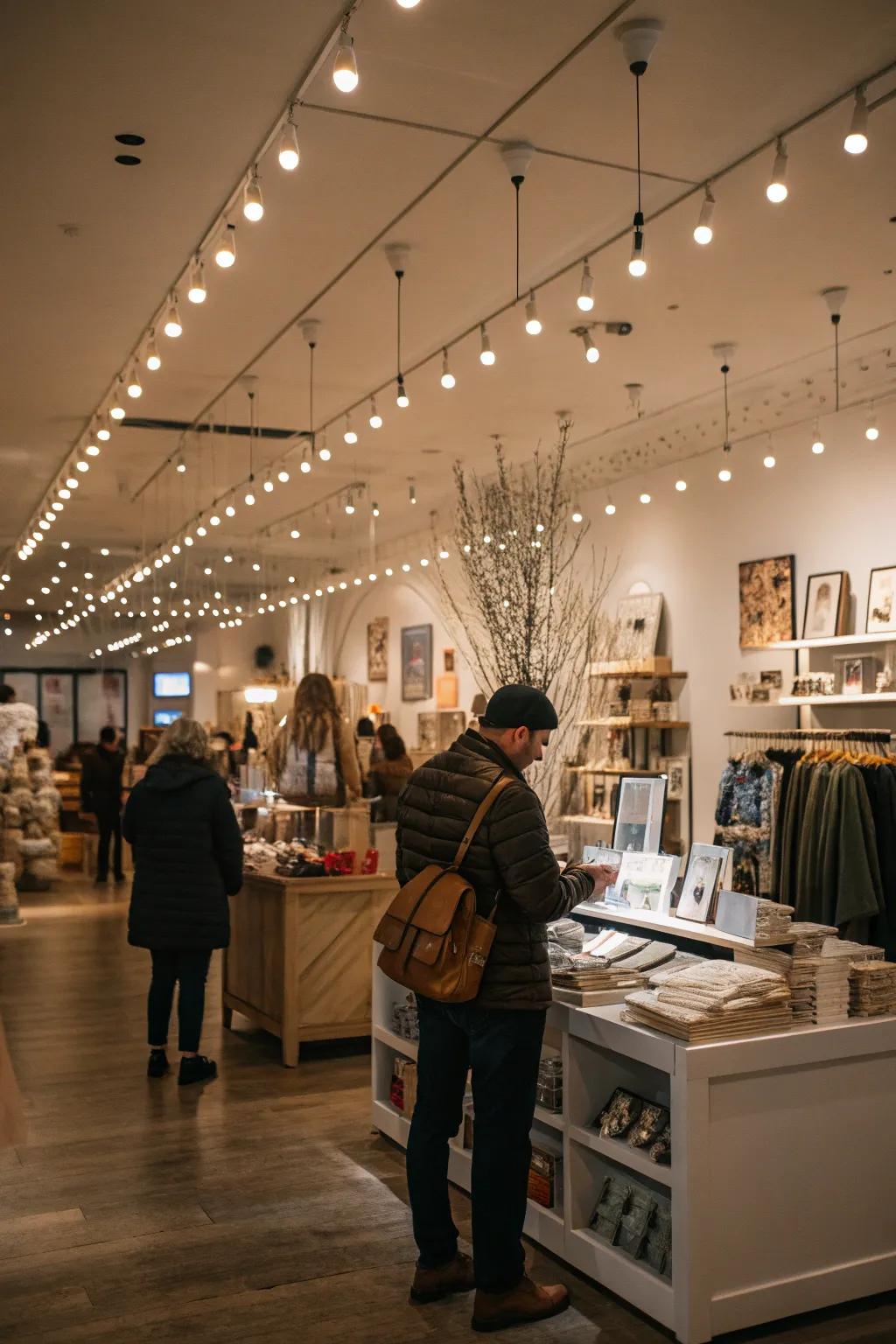 Dispersed lighting providing a delicate and welcoming atmosphere.