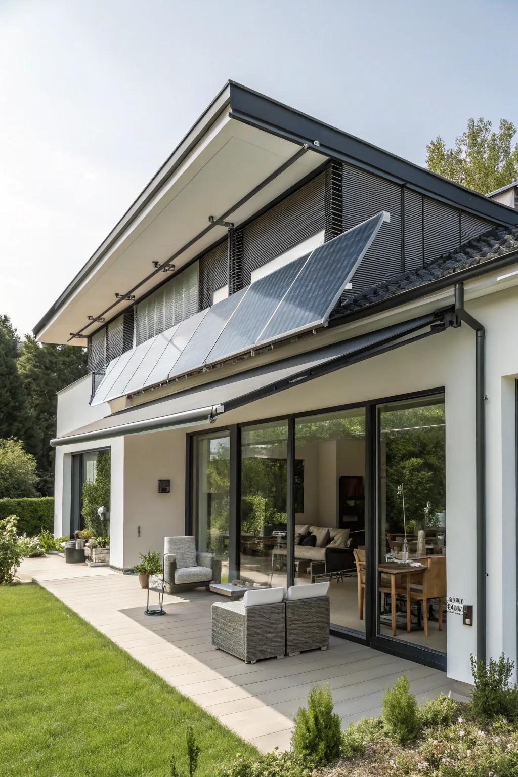 Clever roofs unify tech and ease for the modern home.
