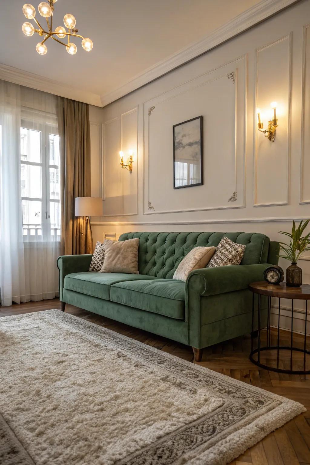 Plush textures offer comfort and a touch of luxury.