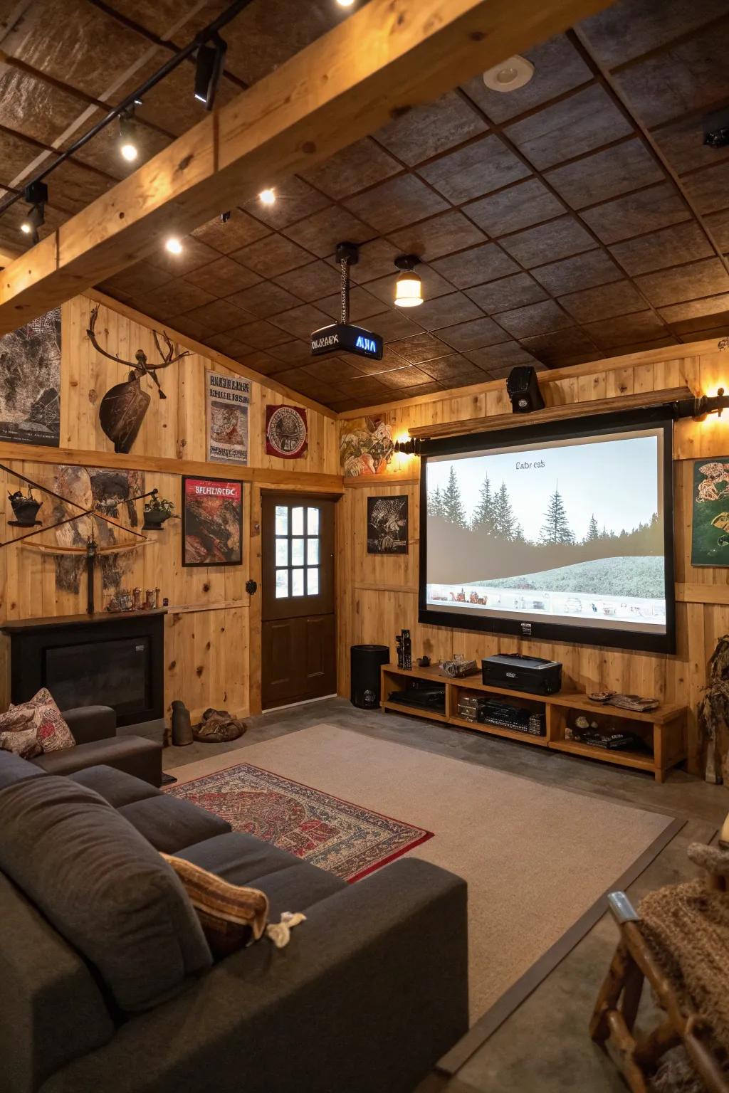 A display system offers a cinematic experience in the comfort of your man cave.