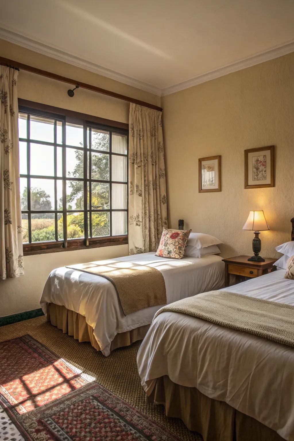 Natural illumination creates a shared space.