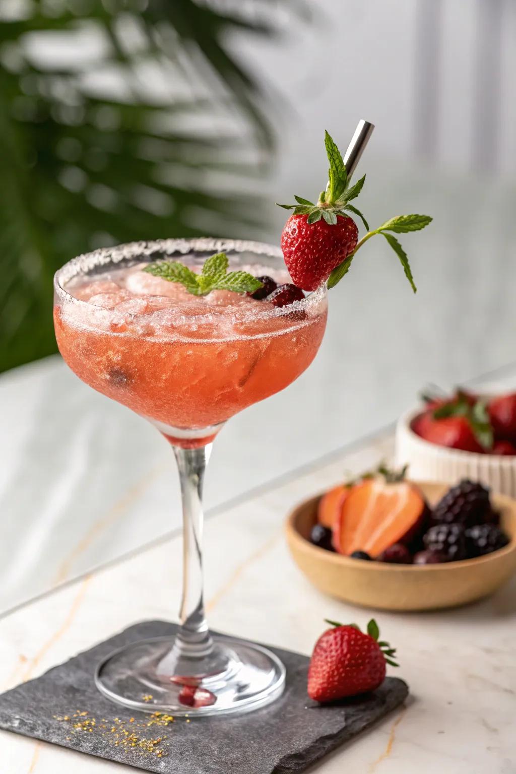 A themed drink that adds a splash of fun to the party.