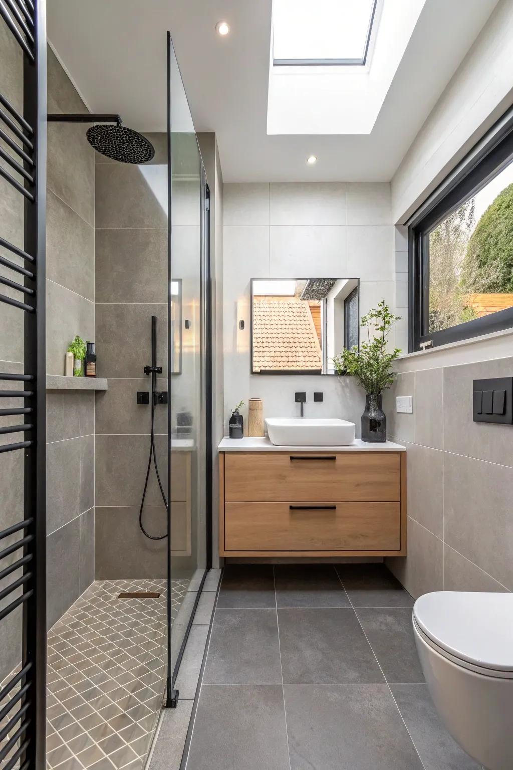 Wet room concepts get rid of obstacles for maximum openness.