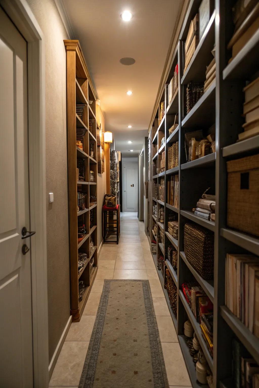 Top-to-bottom elements elevate the perception of space.