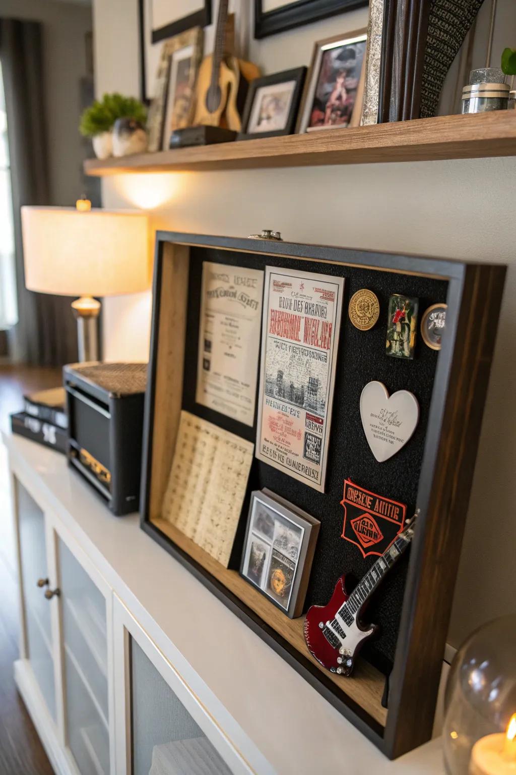 Keep the beat alive with a music-themed display.
