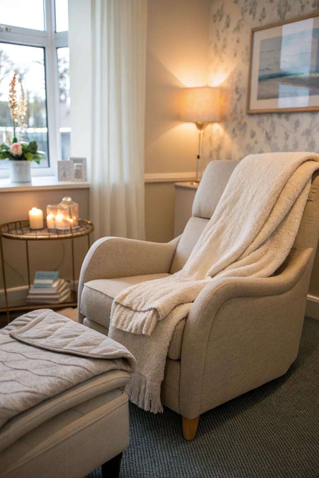 Extend a tranquil area for unwinding and restoration.