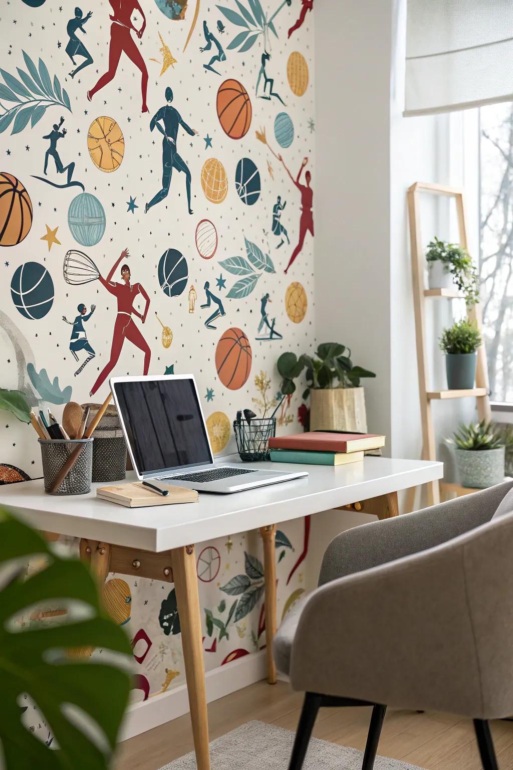 Peel-and-stick wallpaper grants both flexibility and aesthetic charm.